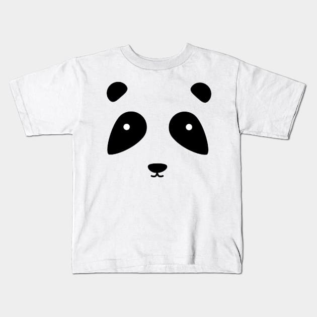 Cute Panda Face T-Shirt Kids T-Shirt by happinessinatee